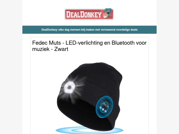 Led Bluetooth Muts - Oplaadbare Zaklamp - Battle Rope - Afstandsmeter