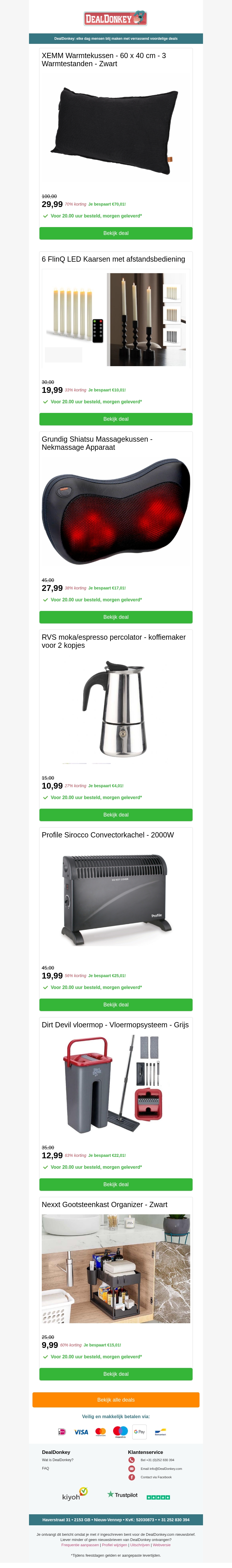 Xemm Warmtekussen - Massagekussen - Percolator - Vloermop - Convectorkachel Xemm Warmtekussen - Massagekussen - Percolator - Vloermop - Convectorkachel