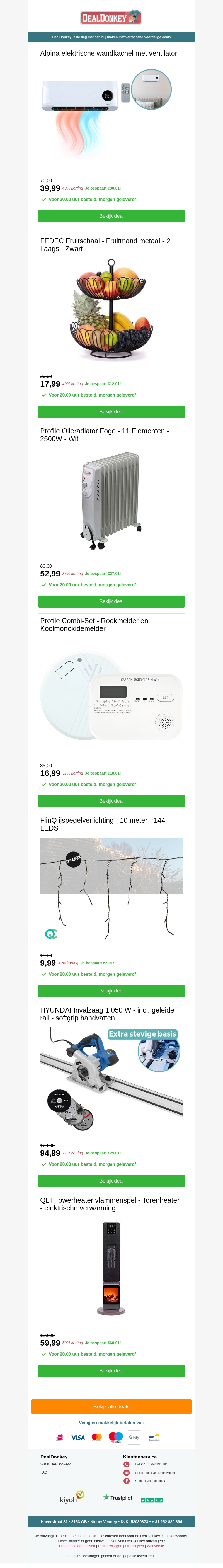 Alpina elektrische wandkachel - Rookmelders - Olieradiator - Ijspegelverlichting - Invalzaag Alpina elektrische wandkachel - Rookmelders - Olieradiator - Ijspegelverlichting - Invalzaag