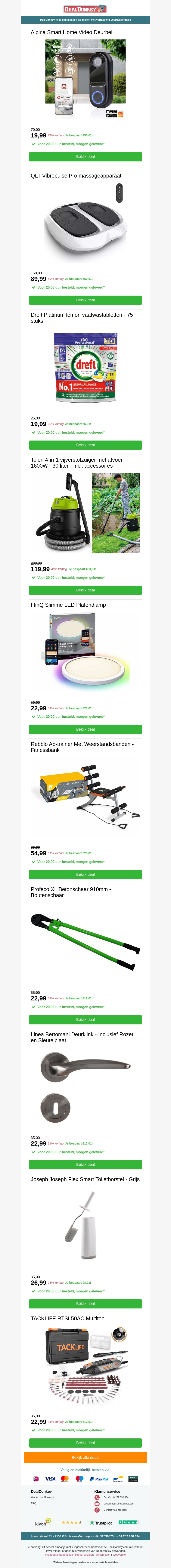 Alpina Smart Home Video Deurbel - Steekwagen - Wandlamp - Terrasverwarmer - Multimeter Alpina Smart Home Video Deurbel - Steekwagen - Wandlamp - Terrasverwarmer - Multimeter