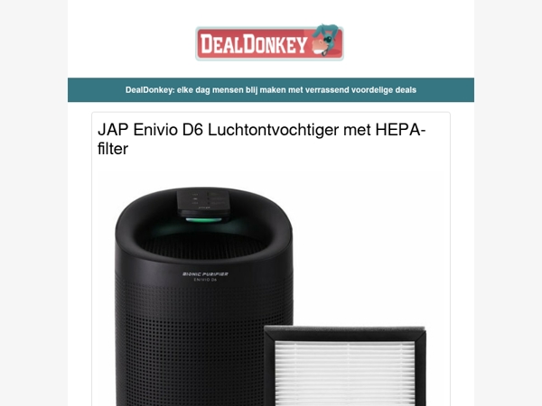 JAP D6 Luchtontvochtiger - Olieradiator - Percolator - Mini Stofzuiger