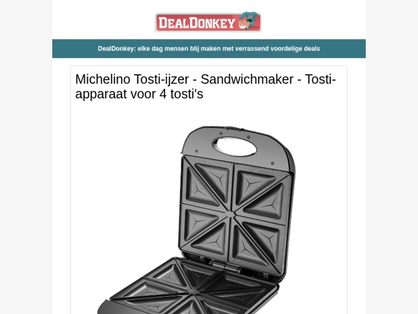 Tosti-ijzer - Schoonmaakborstel - CO2 melder - Thermoskan - Werkhandschoenen