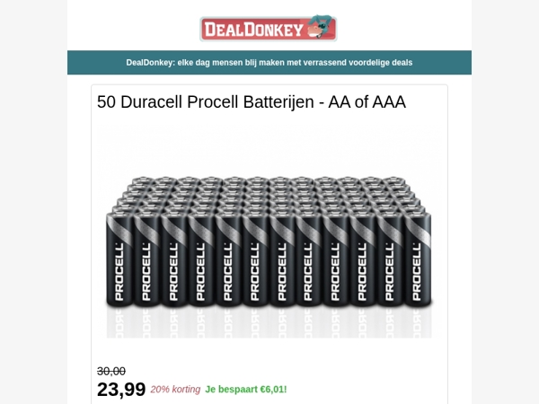 50 Duracell Batterijen - Voetenwarmer - Poederblusser - Schoonmaakmop - Douchekruk