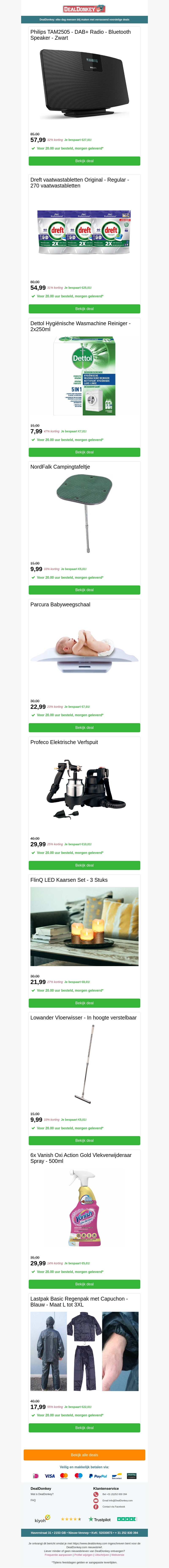 Philips DAB+ Radio - Dettol Wasmachinereiniger - NordFalk Bijzettafel - Percura Babyweegschaal - Verfpistool - Led Kaarsen Philips DAB+ Radio - Dettol Wasmachinereiniger - NordFalk Bijzettafel - Percura Babyweegschaal - Verfpistool - Led Kaarsen