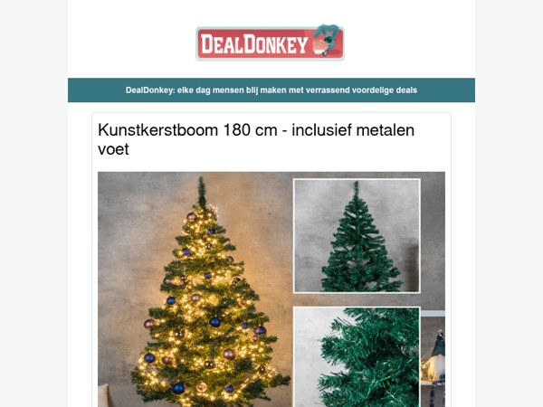 Kunstkerstboom 180 cm - Opbergtas voor Kunstkerstboom - Persil Caps - IJsbollepel - Led Kaarsen