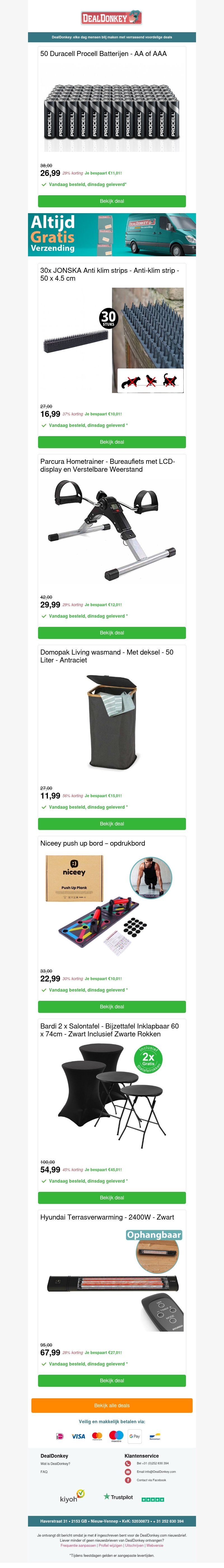 50 Duracell Procell Batterijen - Hometrainer - Wasmand - Push Up Bord 50 Duracell Procell Batterijen - Hometrainer - Wasmand - Push Up Bord