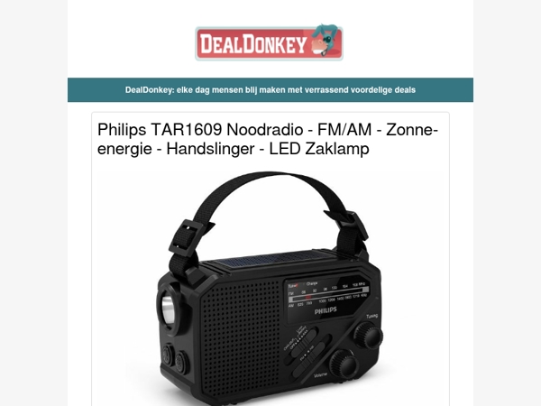 Philips Noodradio - Stellingkasten - Pannenset - Paraplu - Bluetooth Koptelefoon