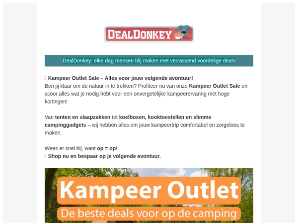 🏕️ Kampeer Outlet Sale – Alles voor jouw volgende avontuur!