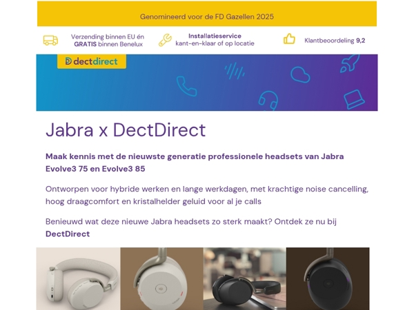 Jabra Evolve3  nu bij DectDirect