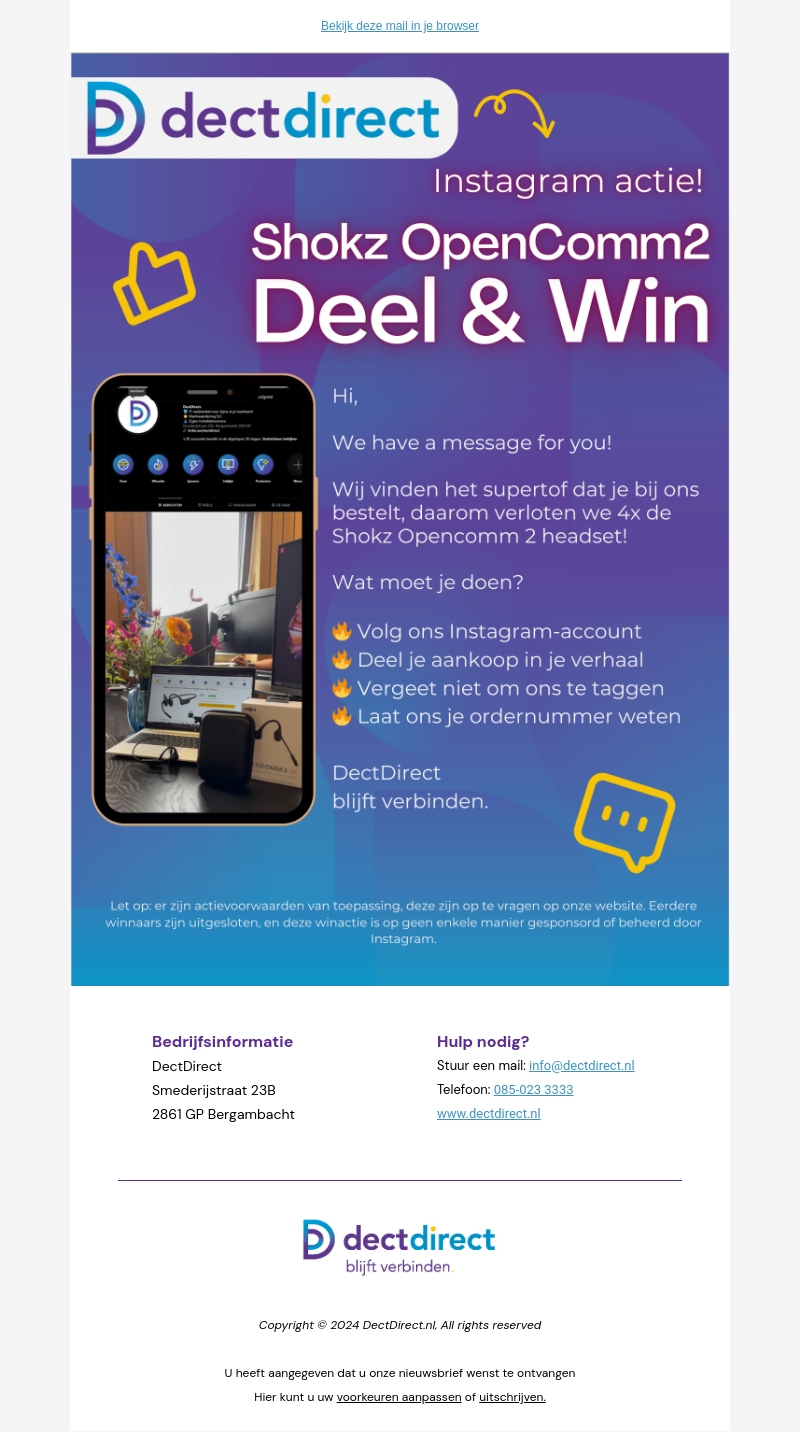 DectDirect | Deel&Win Shokz OpenComm2 DectDirect | Deel&Win Shokz OpenComm2