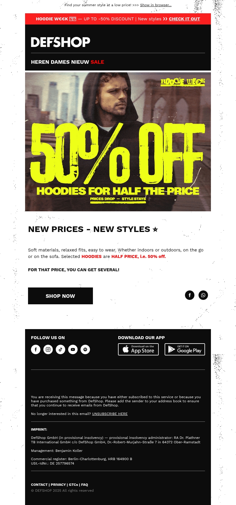 Hoodies ➡️ HALF PRICE | -50% OFF 💥 Just throw them on when you're in a hurry! Hoodies ➡️ HALF PRICE | -50% OFF 💥 Just throw them on when you're in a hurry!