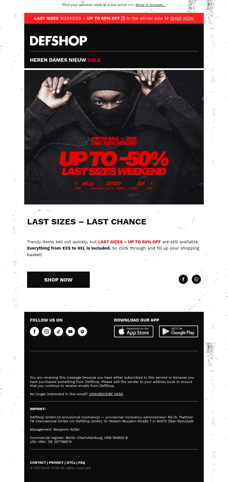Last Sizes 📢 Up to 50% off trendy items from XS to 6XL! Last Sizes 📢 Up to 50% off trendy items from XS to 6XL!