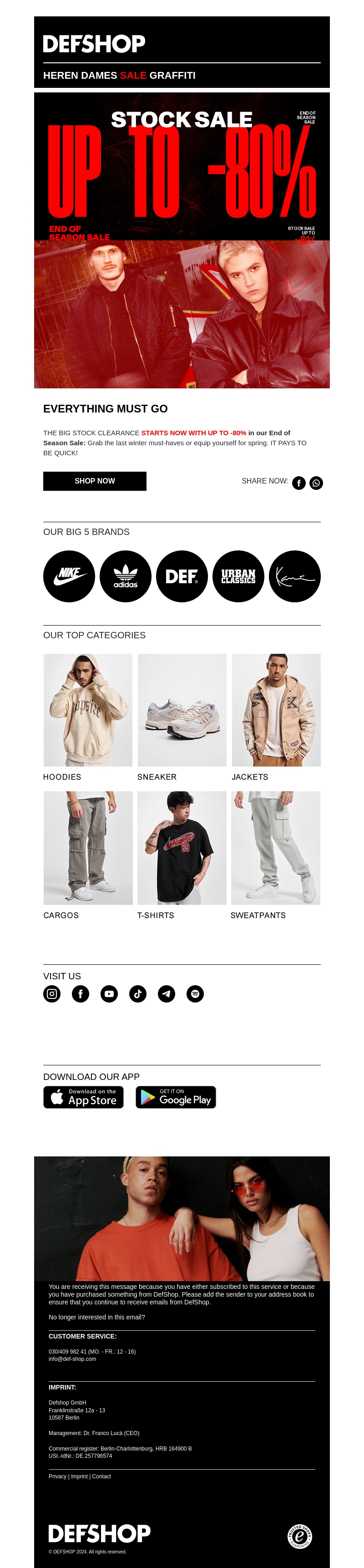 Big STOCK CLEARANCE ππ₯ UP TO -80% in the End of Season Sale! Big STOCK CLEARANCE ππ₯ UP TO -80% in the End of Season Sale!