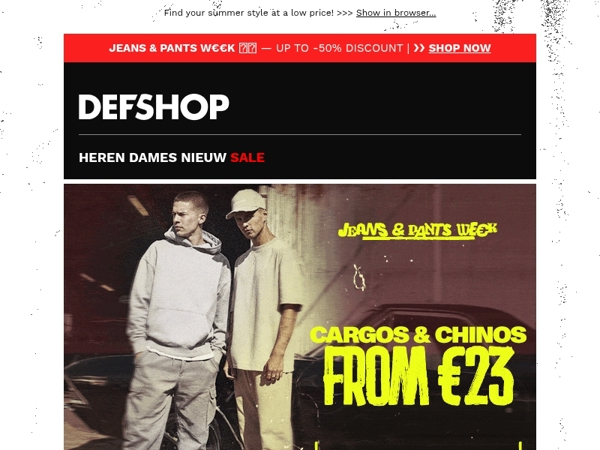 Cargos & Chinos FROM €23 ❌ For everyone who likes to dress a little more casually in everyday life!