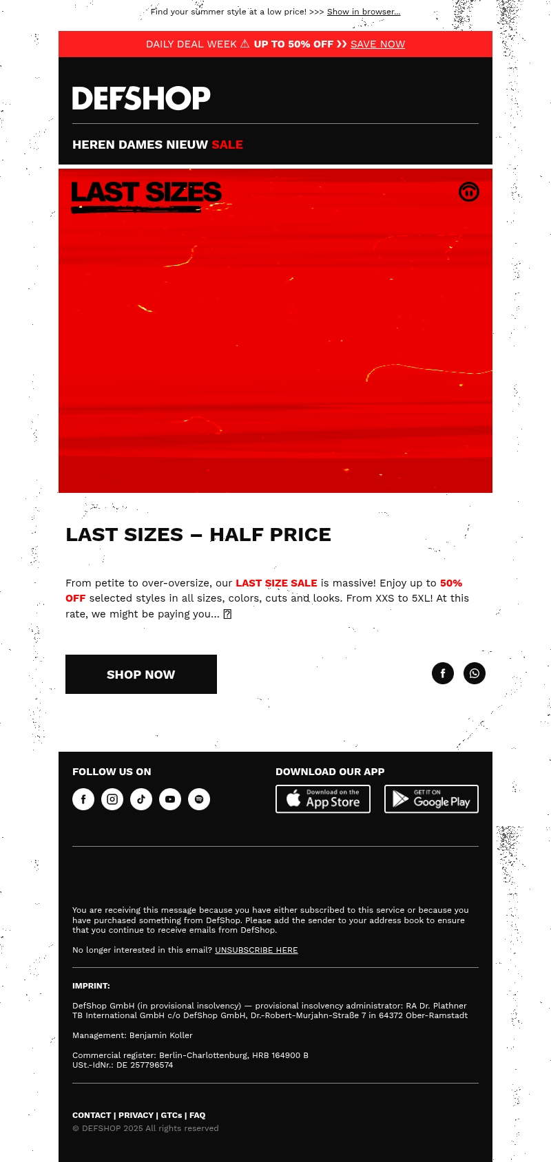 ๐จ๐ฐ LAST SIZES. 50% OFF. ๐ฐ๐จ ๐จ๐ฐ LAST SIZES. 50% OFF. ๐ฐ๐จ
