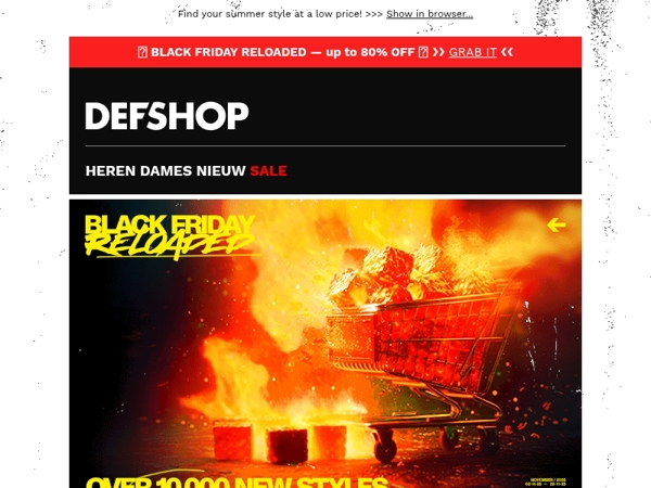 💥 UP TO 80% OFF – 10,000 items reduced 💥 WE'RE TURNING IT UP AGAIN!