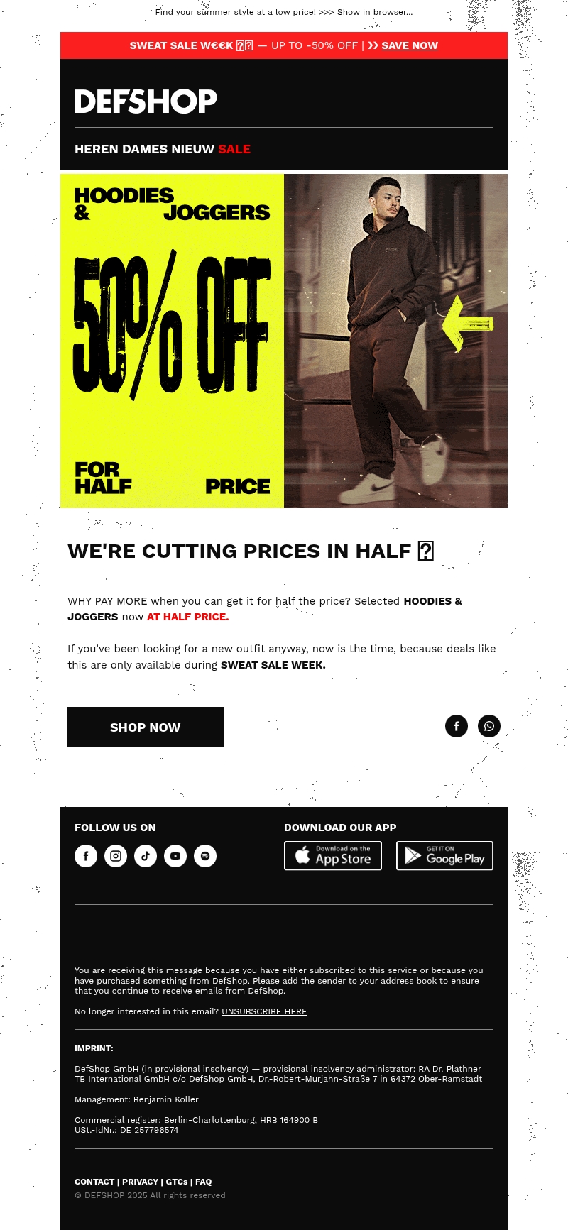 Hoodies & Joggers FOR HALF PRICE ๐ WHY PAY MORE? Hoodies & Joggers FOR HALF PRICE ๐ WHY PAY MORE?