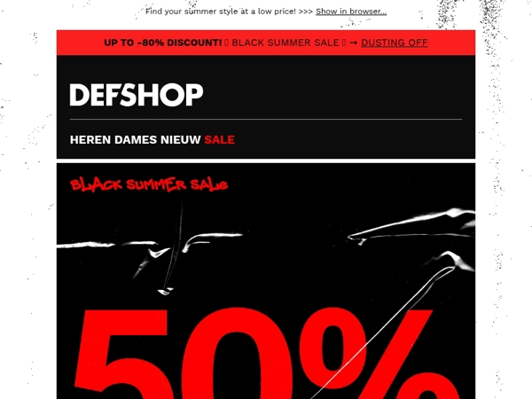-50% AND MORE 💥 Everything for half price. NO JOKE! SAVE ONLY.