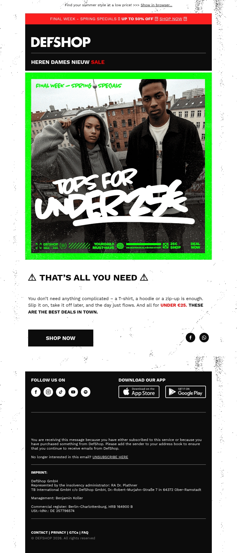 ⚠️ All tops UNDER 25€ ⚠️ That’s all you need! ⚠️ All tops UNDER 25€ ⚠️ That’s all you need!