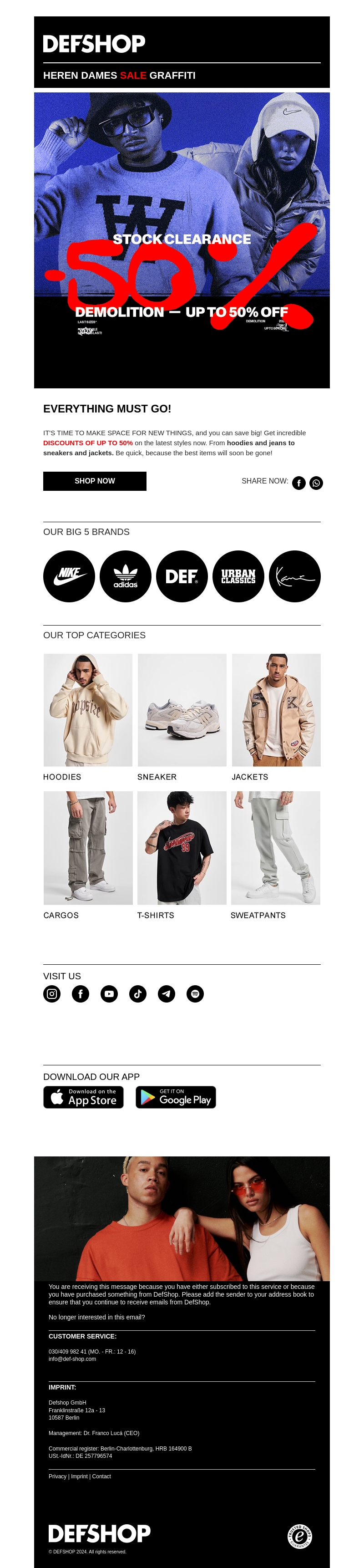 XXL STOCK CLEARANCE 💥 UP TO -50% on last sizes - Everything must go! XXL STOCK CLEARANCE 💥 UP TO -50% on last sizes - Everything must go!