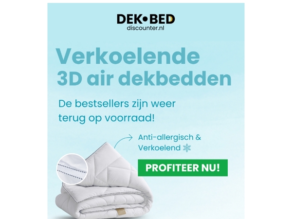 Back in stock; cooling dekbedden!