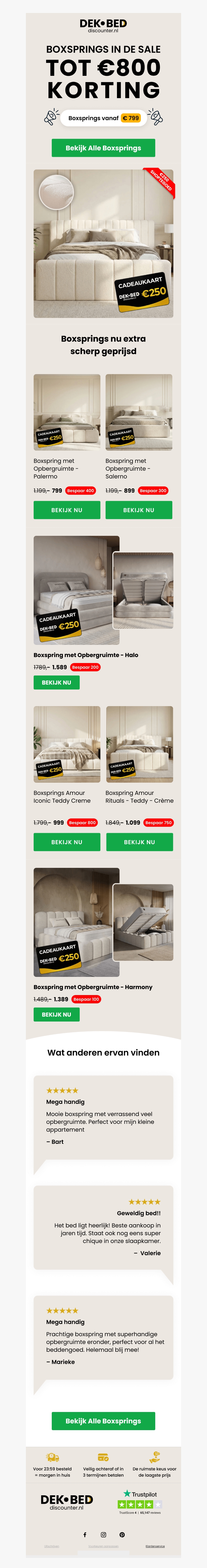 TOT €800 KORTING TOT €800 KORTING