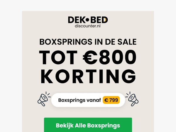 TOT €800 KORTING