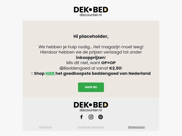 Sla je slag: beddengoed voor inkoopprijzen