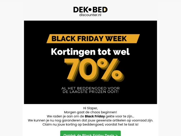 Wees de Black Friday drukte voor!