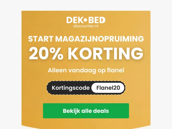 🚨 START MAGAZIJNOPRUIMING 🚨