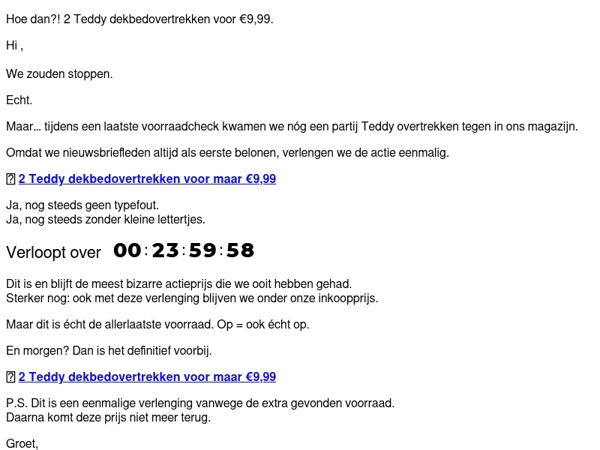 ❄️OP=OP 2x TEDDY voor €9,99 ❄️