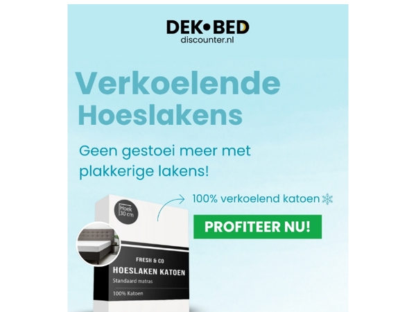 Je verkoelende hoeslakens liggen klaar!