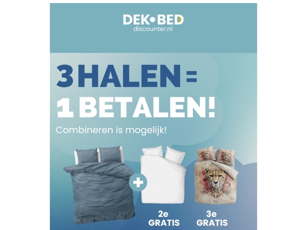 Tijdelijk: 3 halen = 1 betalen!