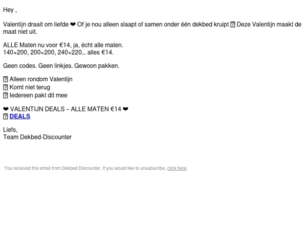 ❤️VALENTIJN: €14 alle maten