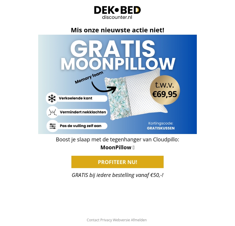 De tegenhanger van Cloudpillo: nu GRATIS bij je bestelling π De tegenhanger van Cloudpillo: nu GRATIS bij je bestelling π