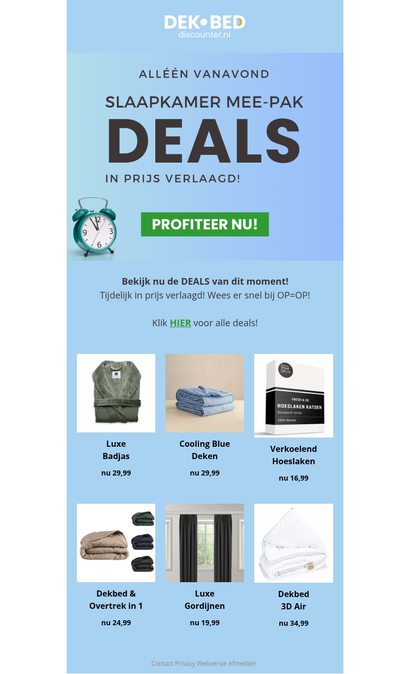 Alléén vanavond; slaapkamer DEALS Alléén vanavond; slaapkamer DEALS