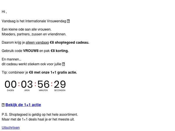 🎁 €8 shoptegoed voor vrouwen ♀️