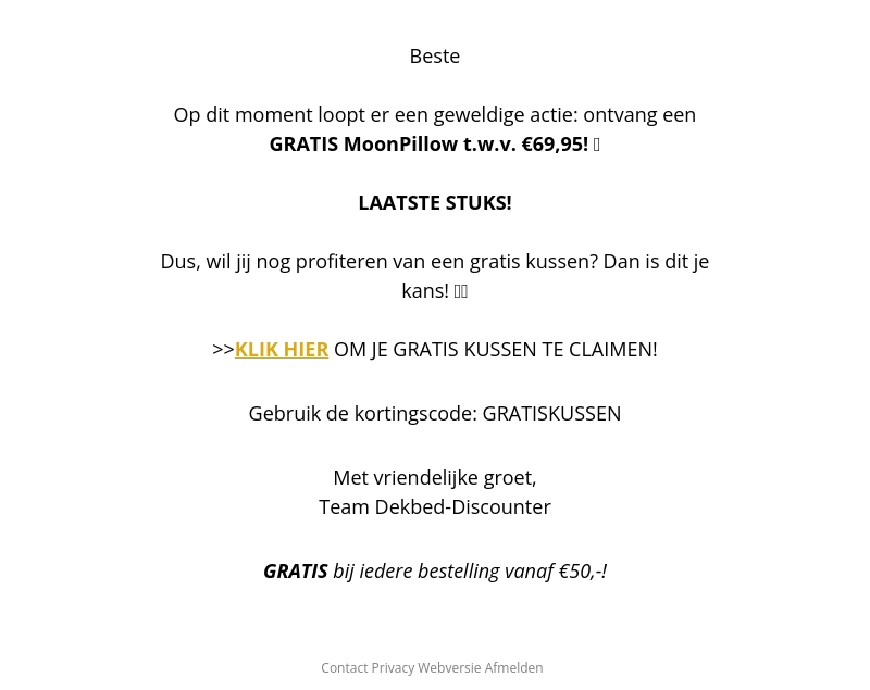 Laatste kans: scoor nu je GRATIS Kussen t.w.v. 69,95π Laatste kans: scoor nu je GRATIS Kussen t.w.v. 69,95π