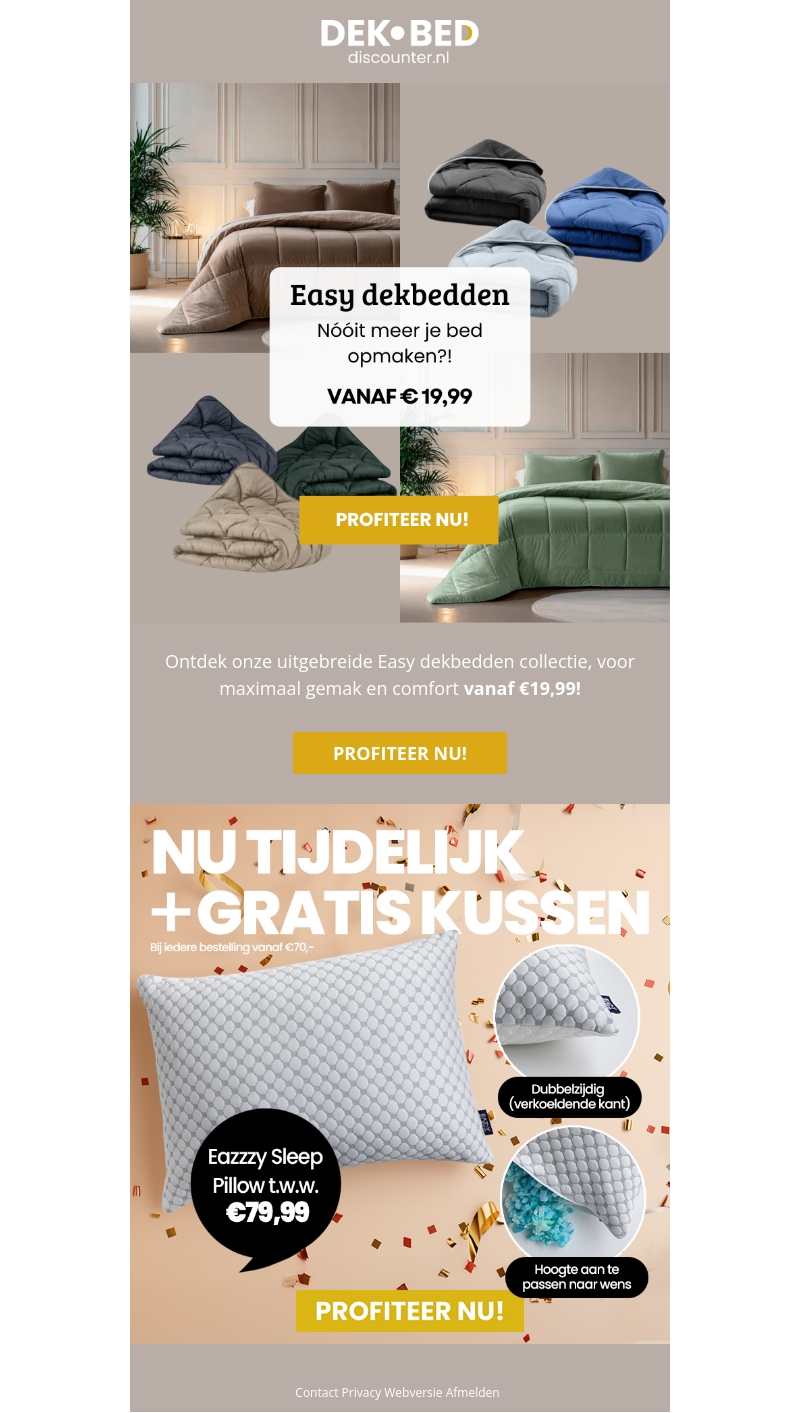 Nóóit meer je bed opmaken?! Nóóit meer je bed opmaken?!