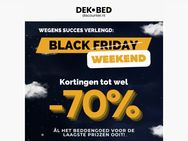 Wij gaan door met kortingen!