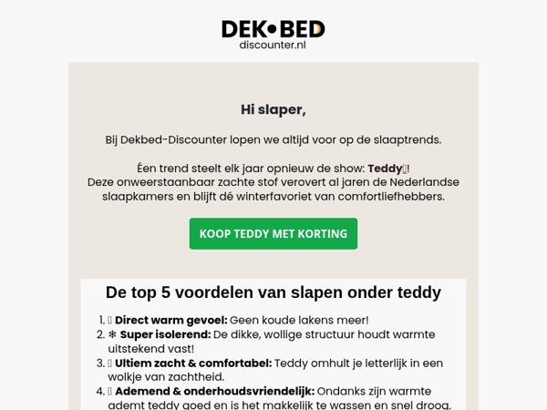 Brrr... koud in bed? Teddy lost het voor je op 🧸