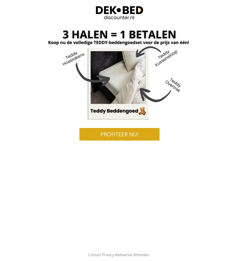 Volledige TEDDY-beddengoedset voor de prijs van één! Volledige TEDDY-beddengoedset voor de prijs van één!