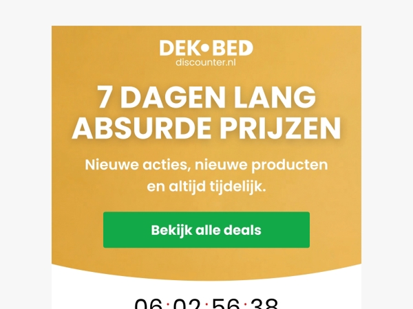 ⏰ Nieuwe weekdeals vanaf 22,50 👀