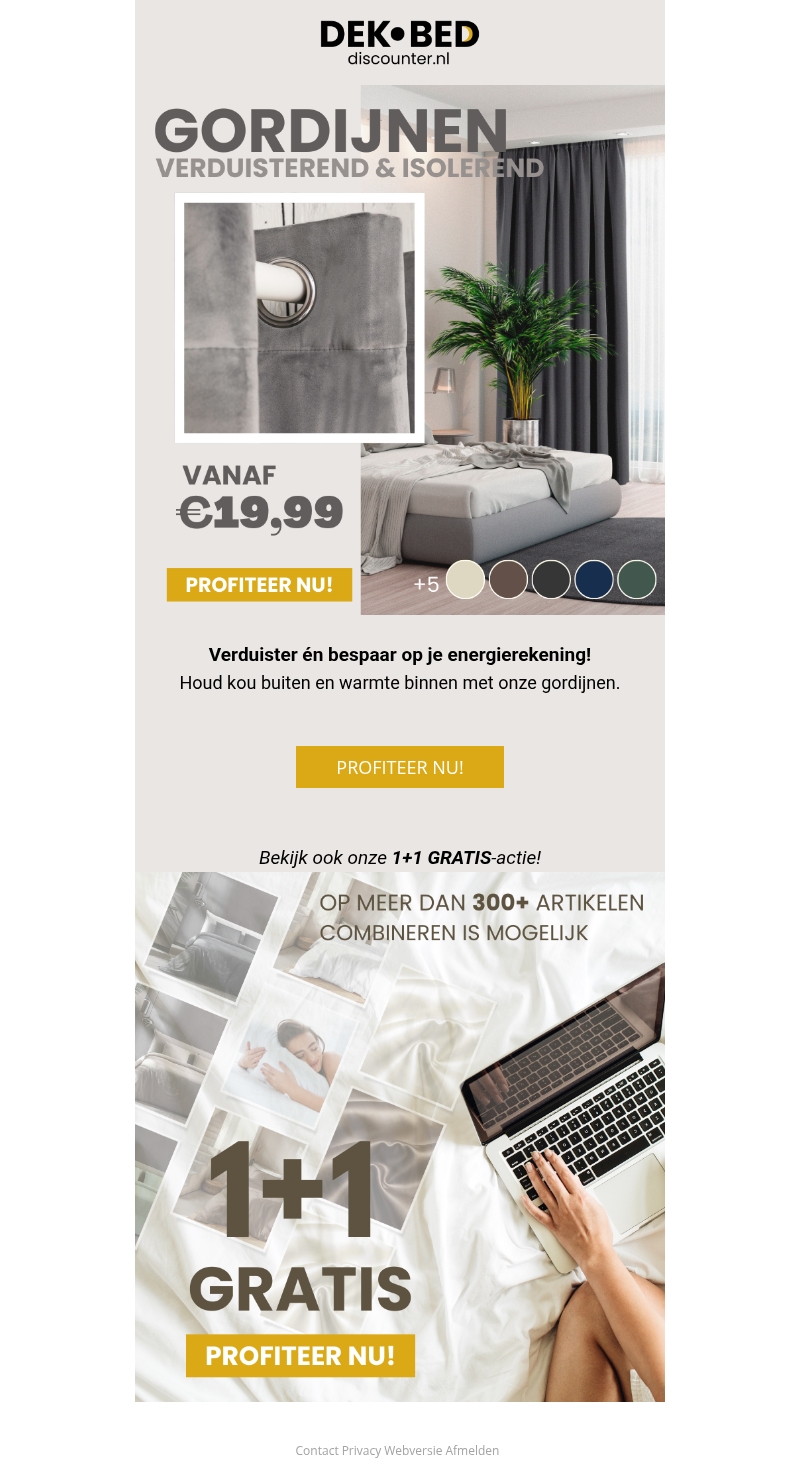 NU ook: verduisterende gordijnen! NU ook: verduisterende gordijnen!