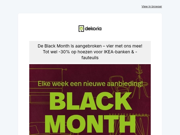 🖤 Black Month! Tot wel -30% op hoezen voor IKEA-banken & -fauteuils