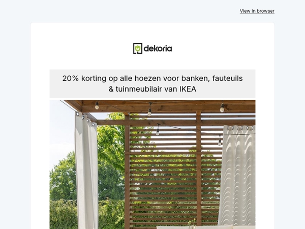 😎 Huis & tuin in een zomers jasje: -20% op alle hoezen voor banken & fauteuils van IKEA 🌴