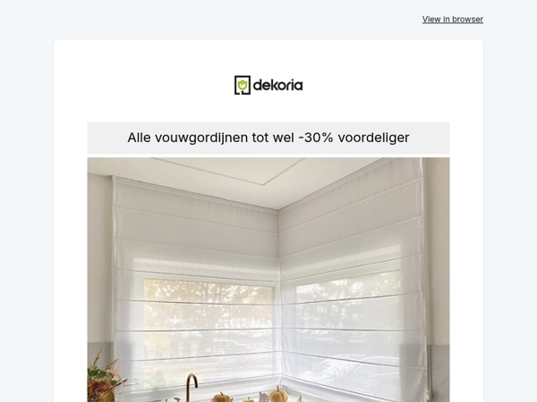 🍁 Alle vouwgordijnen tot wel -30% - Breng je kamers in een aangename herfststemming