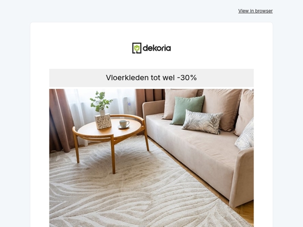 🍵  Jouw lievelingsvloerkleed: nu, tot wel 30% voordeliger!