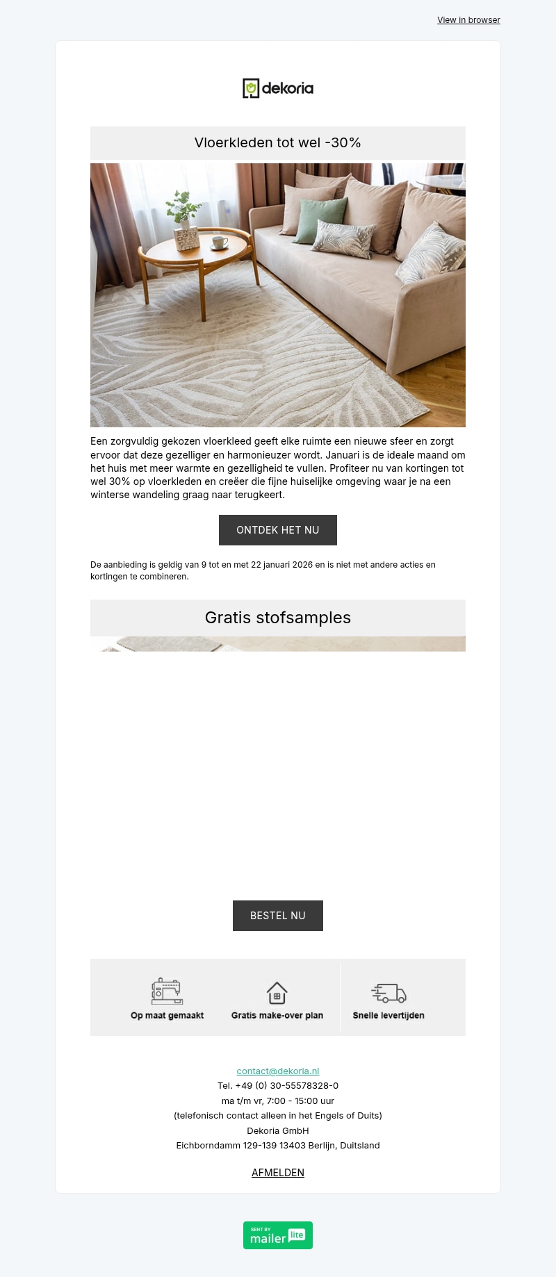 ❄️ Tot wel -30% korting op zachte vloerkleden ❄️ Tot wel -30% korting op zachte vloerkleden