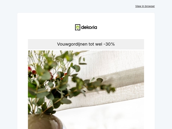 ✨ Alle vouwgordijnen tot wel -30%